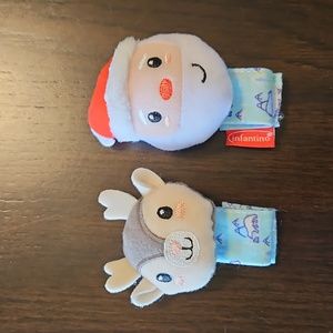 🦋5/$15 Christmas Baby Wrist Rattles